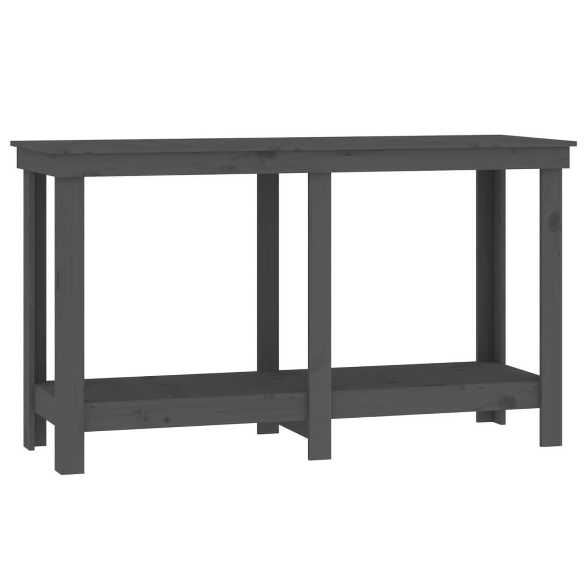 Voir la diapositive 2 : VIDAXL Banc de travail Gris 140x50x80 cm Bois de pin massif