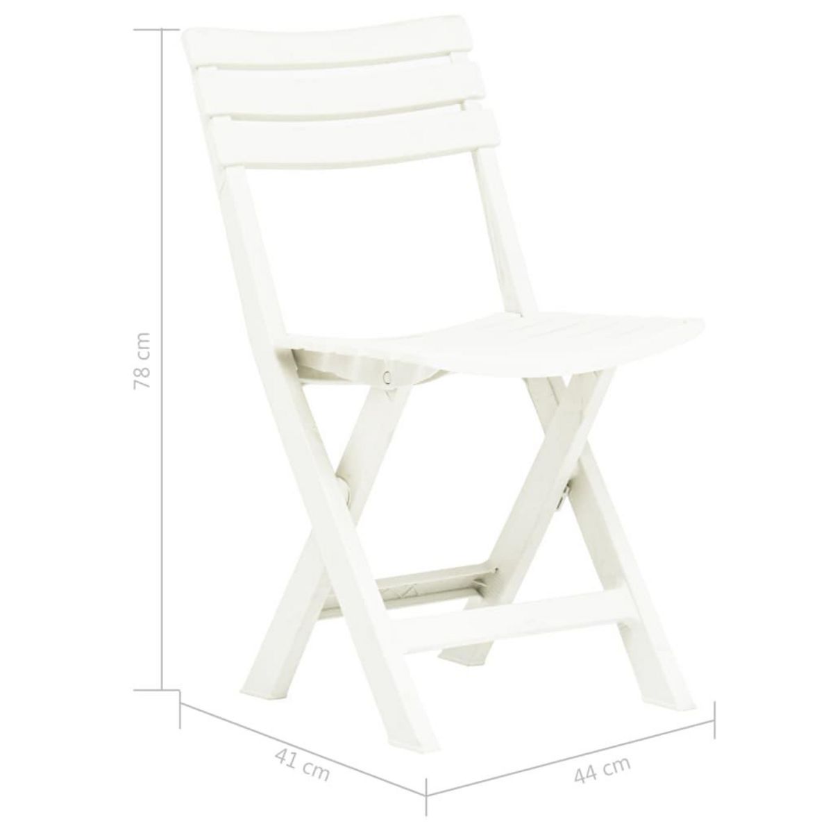 VIDAXL Chaises de jardin pliables lot de 2 Plastique Blanc