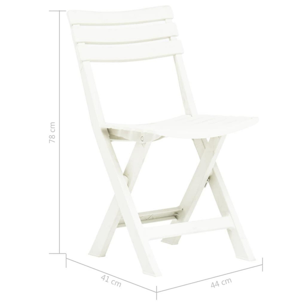 VIDAXL Chaises de jardin pliables lot de 2 Plastique Blanc