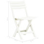 Voir la diapositive 6 : VIDAXL Chaises de jardin pliables lot de 2 Plastique Blanc