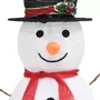 VIDAXL Figurine de bonhomme de neige de Noël a LED Tissu 90 cm