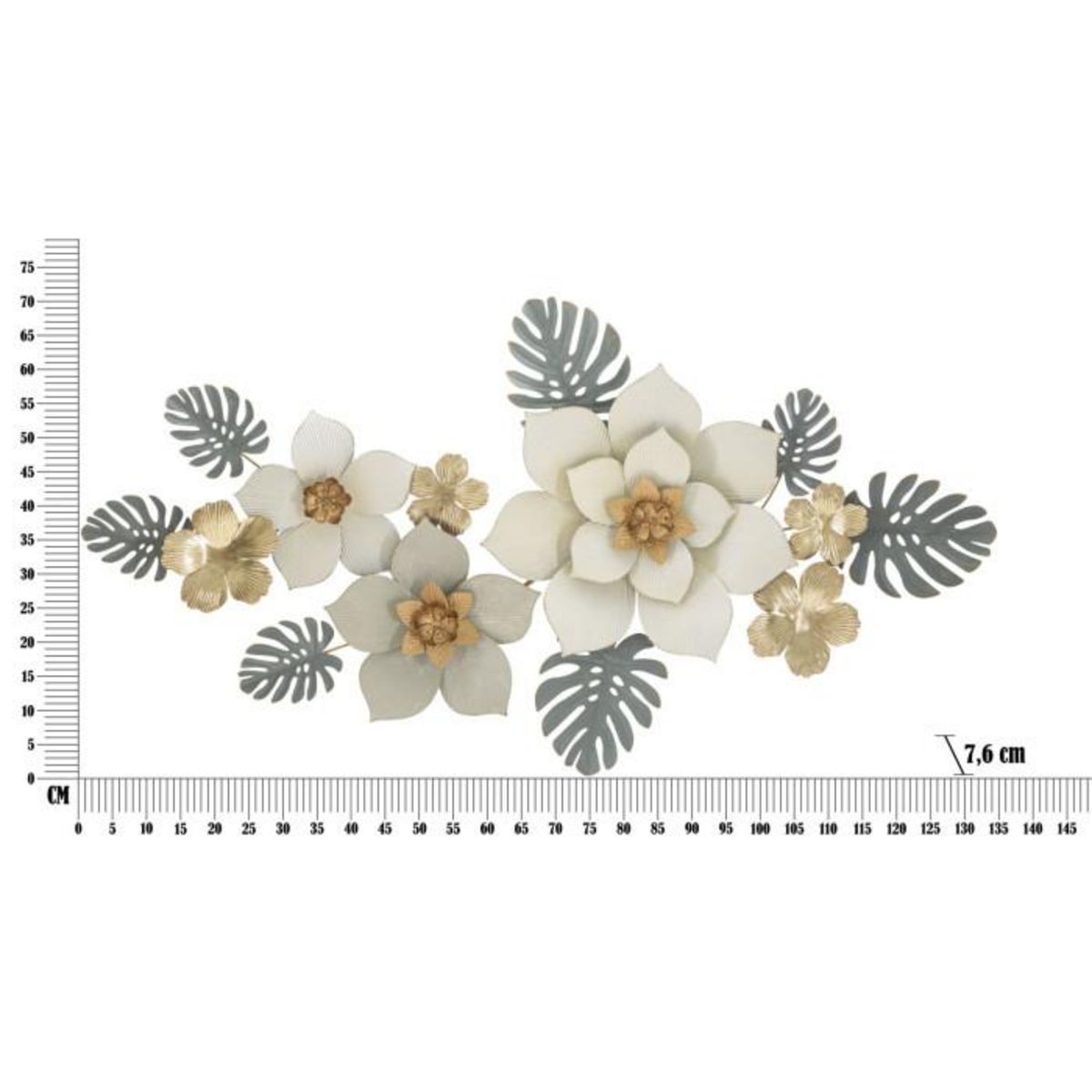 Paris Prix Décoration Murale en Métal  Moty  134cm Multicolore