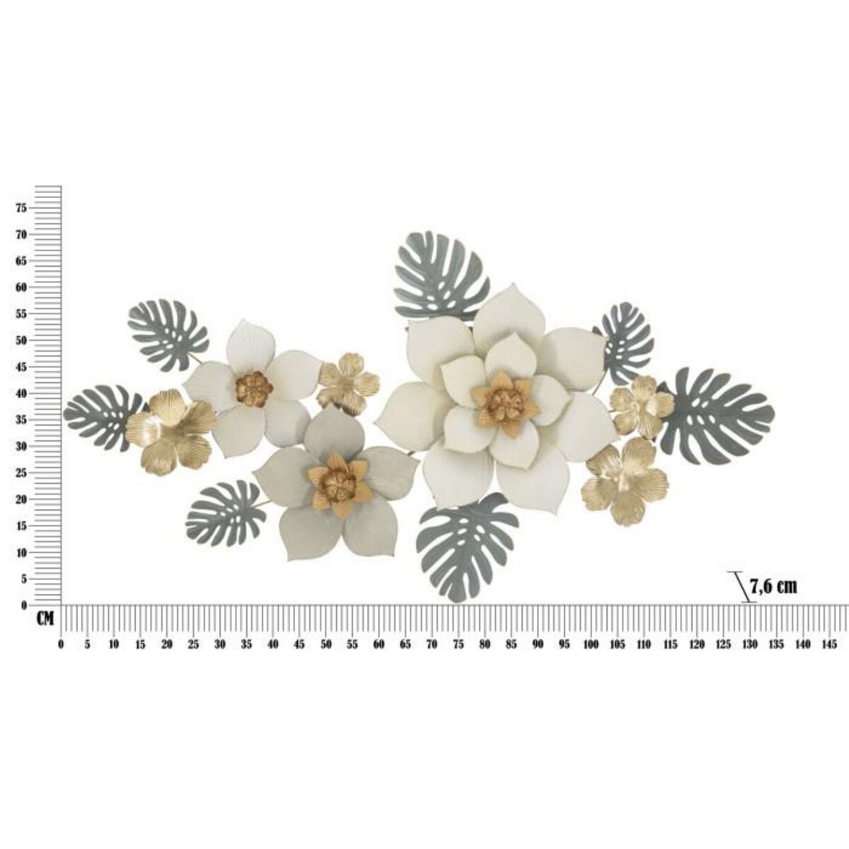 Paris Prix Décoration Murale en Métal  Moty  134cm Multicolore