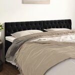VIDAXL Tetes de lit 2 pcs Noir 100x7x78/88 cm Velours