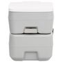 Voir la diapositive 2 : VIDAXL Toilette de camping portable gris et blanc 20+10 L PEHD