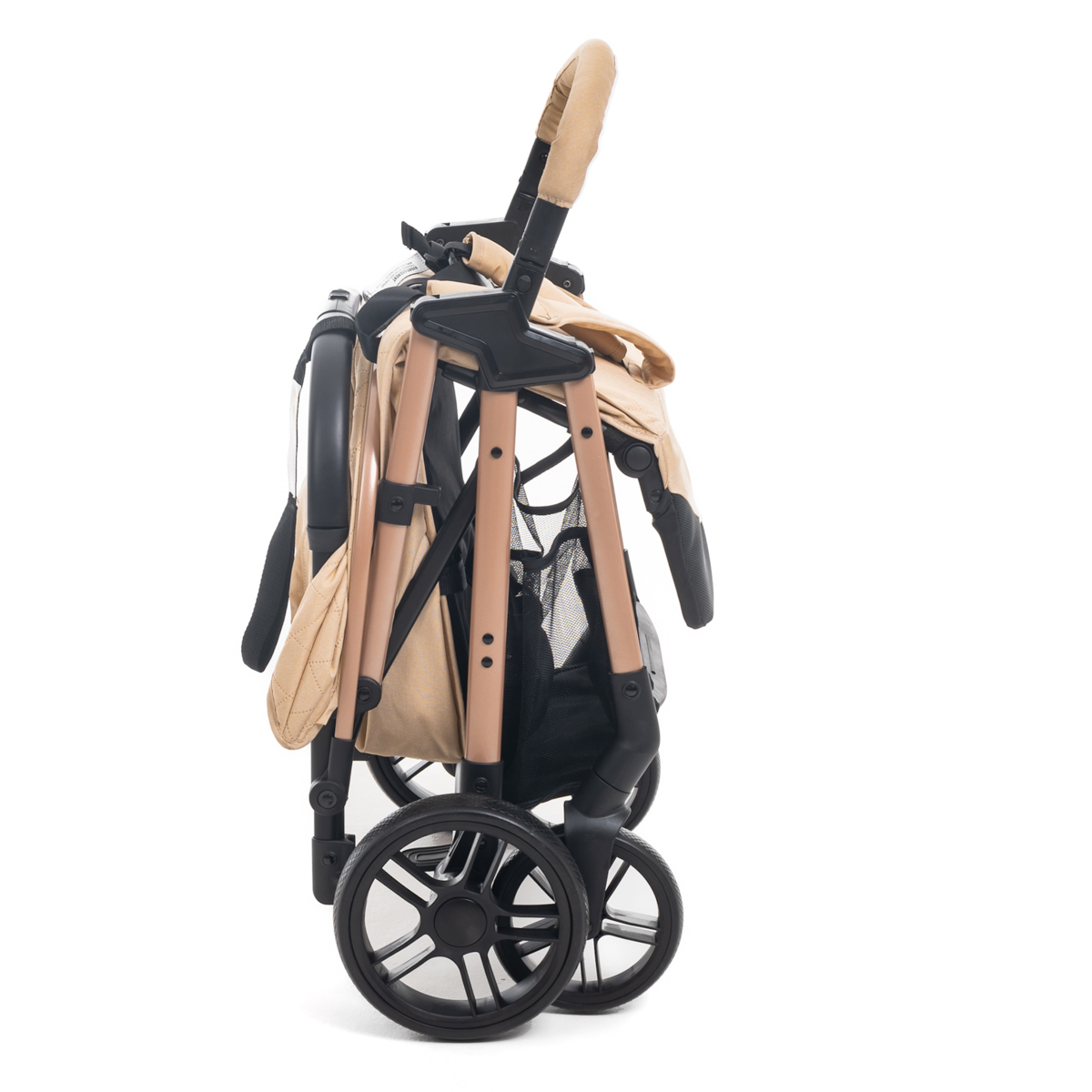 BEBELISSIMO Poussette Bébé Canne Ultra Compacte – Légère – Pliage à Une Main – Noix - beige