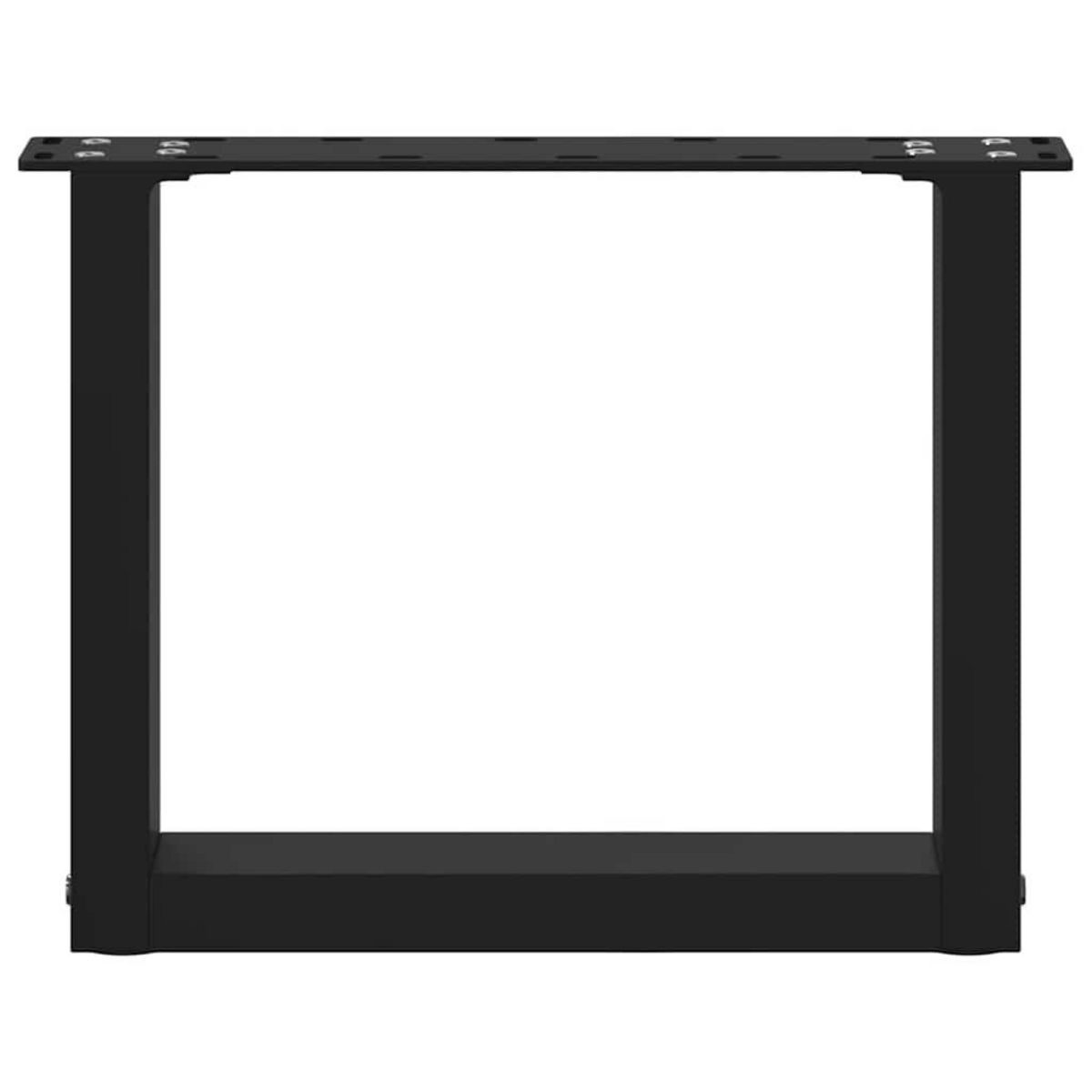 VIDAXL Pieds de table basse forme de U 2 pcs noir 30x(30-31) cm acier