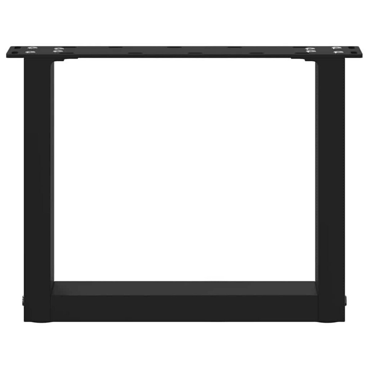 VIDAXL Pieds de table basse forme de U 2 pcs noir 30x(30-31) cm acier