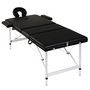 Voir la diapositive 3 : VIDAXL Table pliable de massage Noir 3 zones avec cadre en aluminium