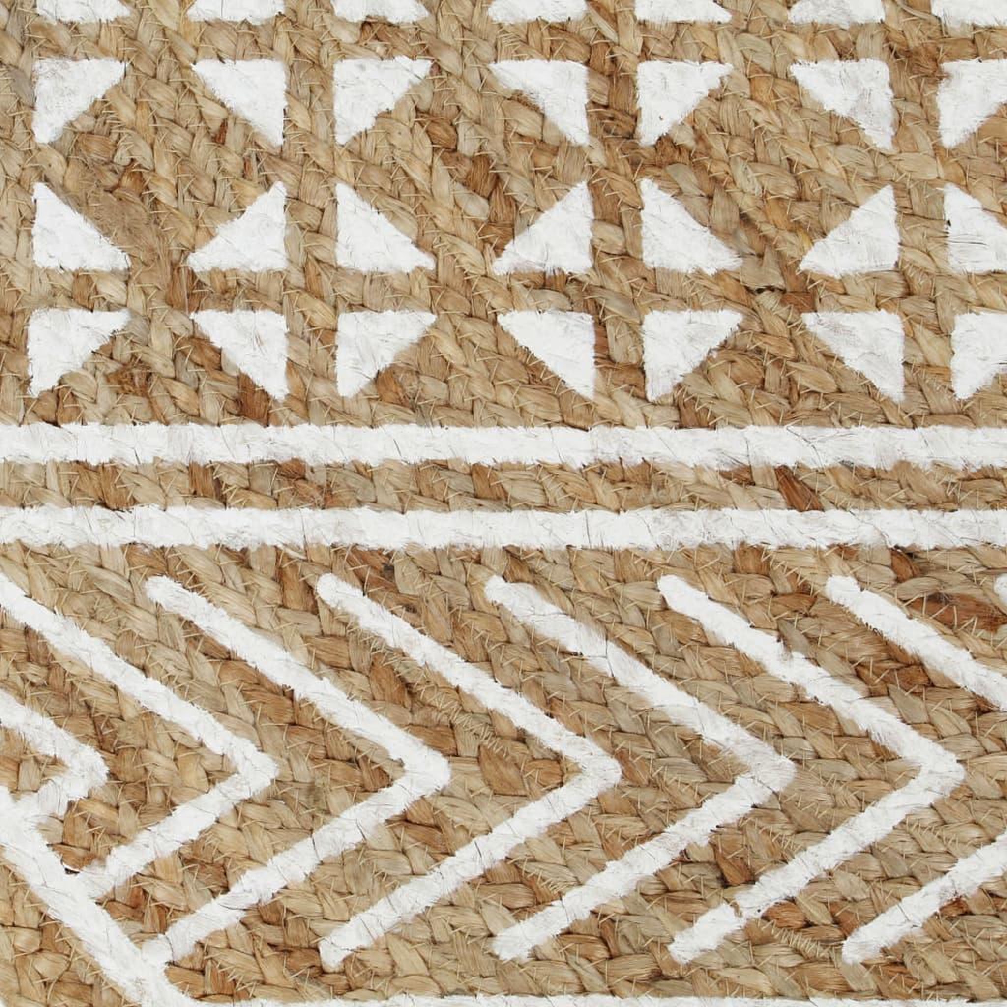 Voir la diapositive 4 : VIDAXL Tapis fait a la main Jute avec imprime blanc 150 cm