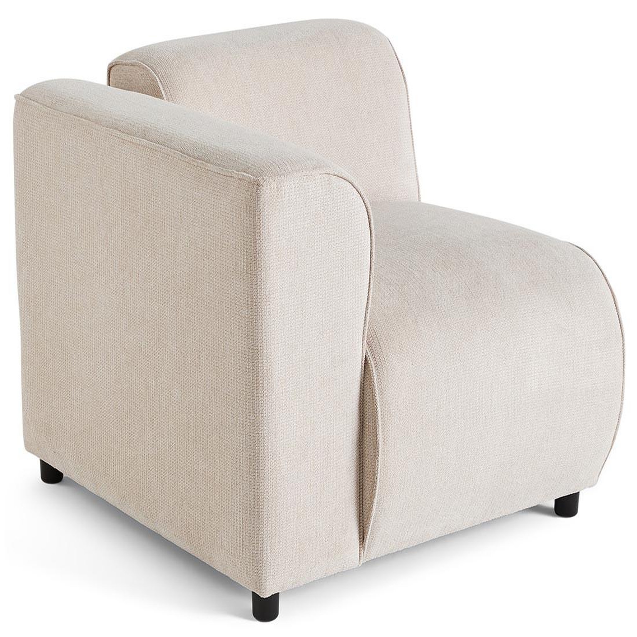 Voir la diapositive 1 : LISA DESIGN Suaro - module d'assise d'angle gauche en tissu texturé