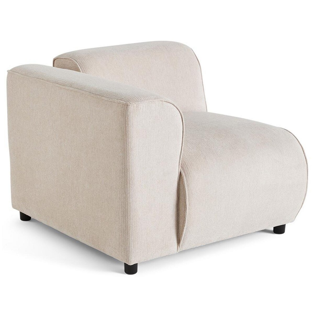 LISA DESIGN Suaro - module d'assise d'angle gauche en tissu texturé