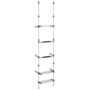 Voir la diapositive 2 : VIDAXL Support de jardin telescopique a 3 etageres Argente Aluminium