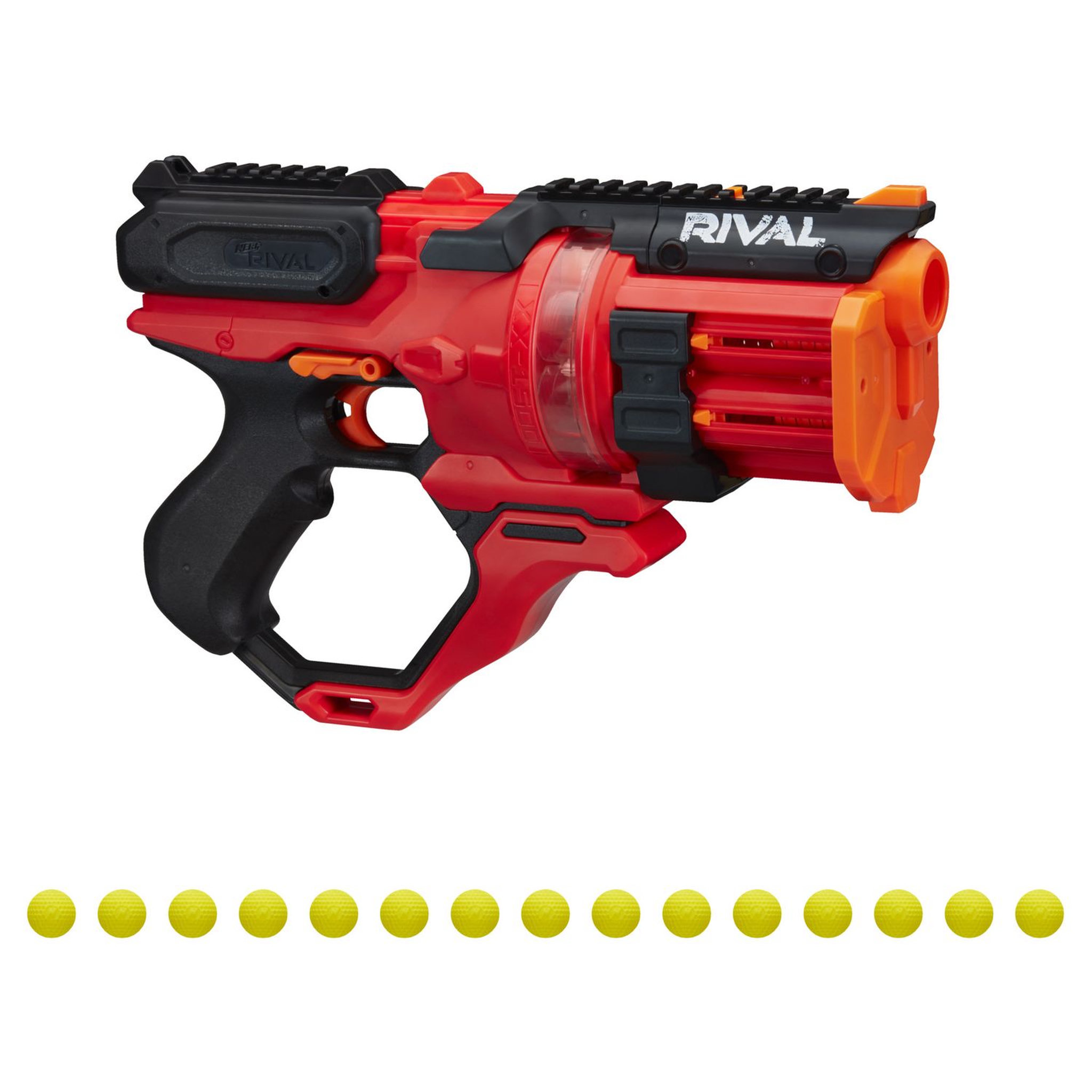 Voir la diapositive 1 : HASBRO Pistolet Rival Roundhouse XX-1500 rouge et billes en mousse Nerf 