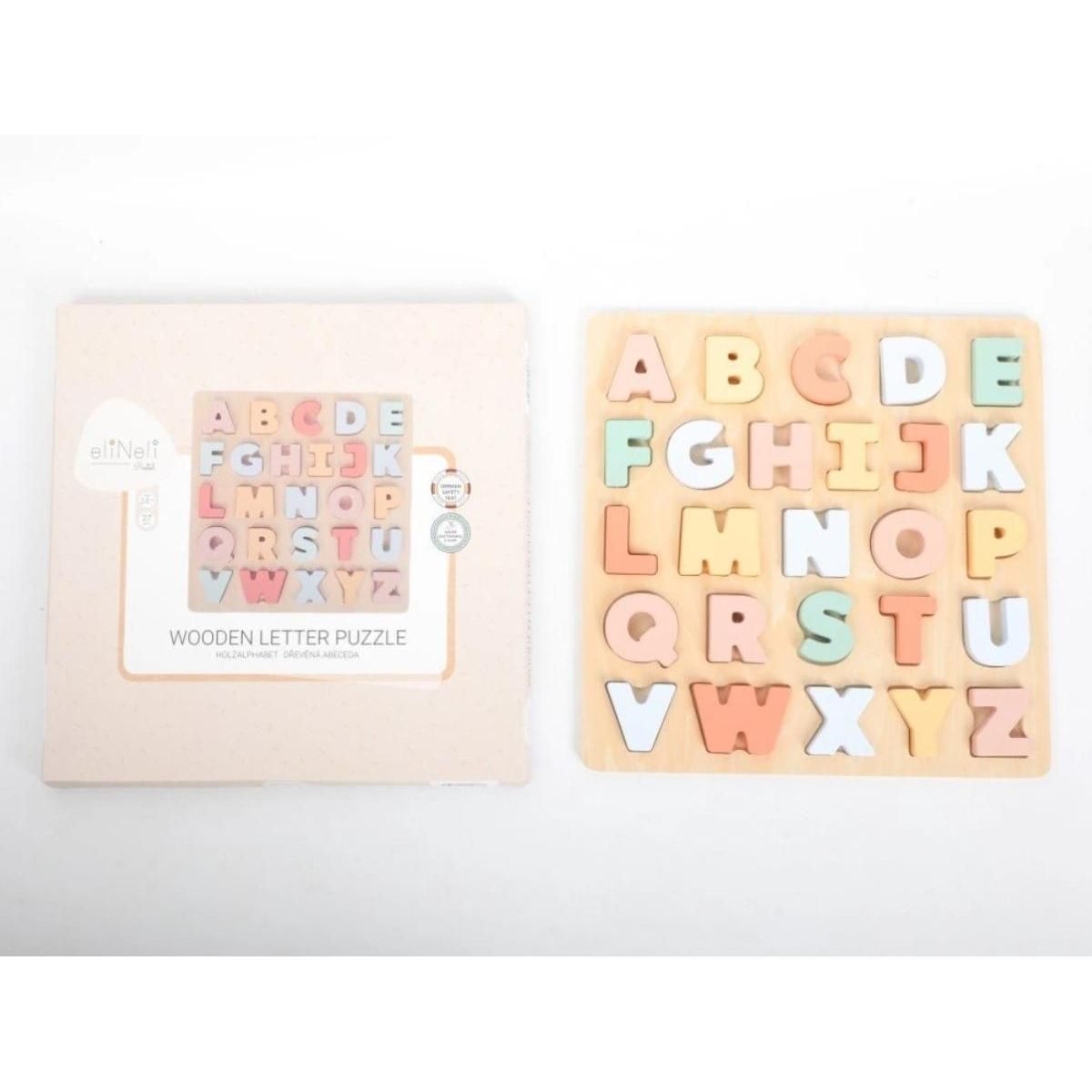 ELINELI Alphabet à encastrer jouet bois