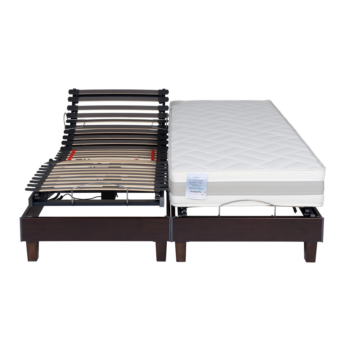 PRESTIGE Collection Lit relaxation électrique TPR ressorts ensachés + mousse Haute Résilience 35 kg/m3 - 160x200 cm SENSAFLEX