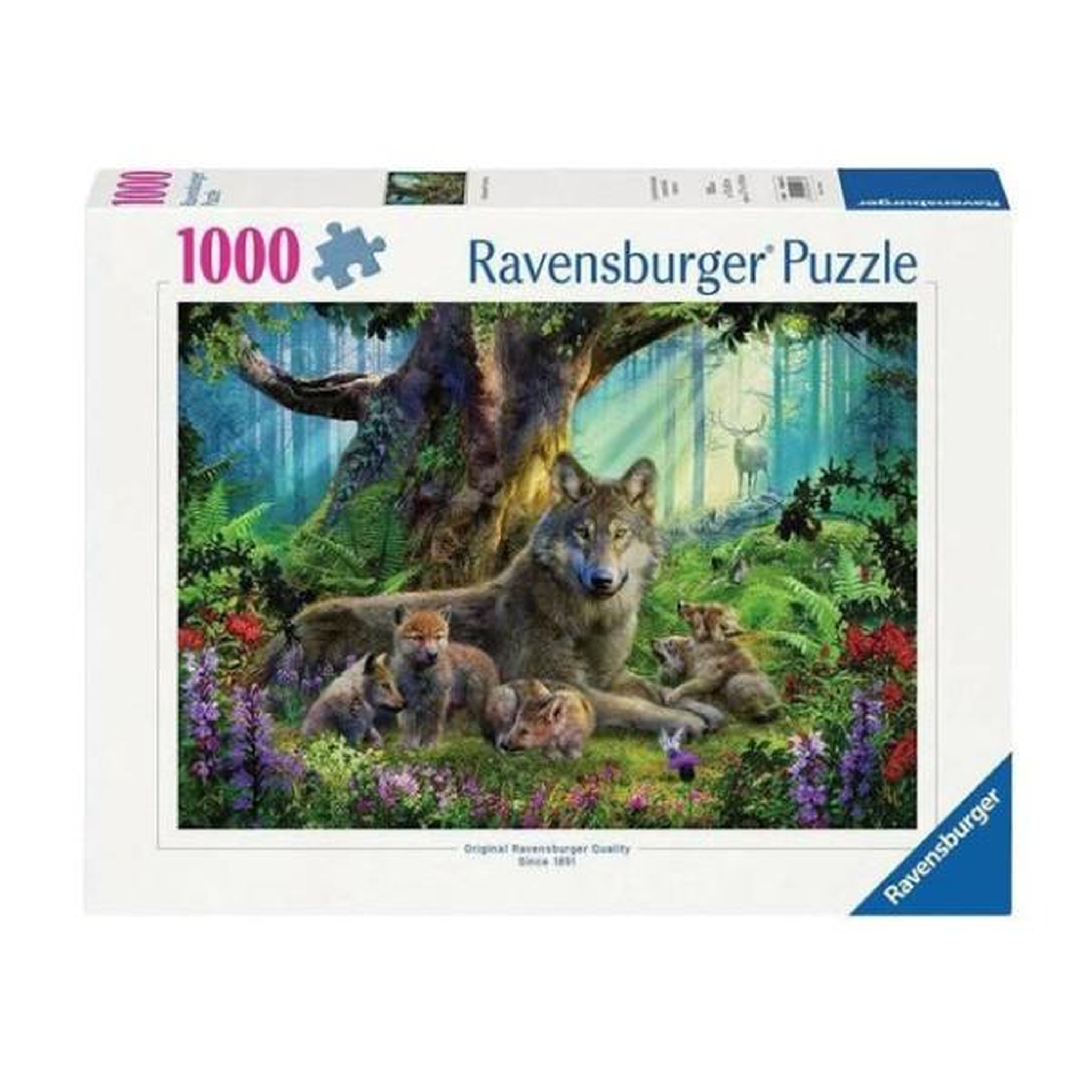 RAVENSBURGER Puzzle - RAVENSBURGER - Wolf in the forest - 1000 pieces - Multicolore - Adulte