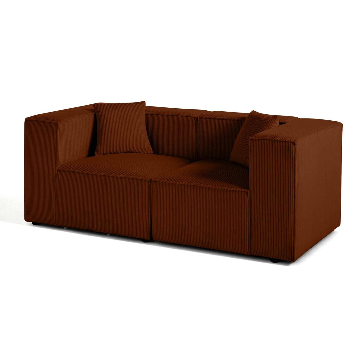 LISA DESIGN Arty - canapé modulable 2 places - en velours côtelé