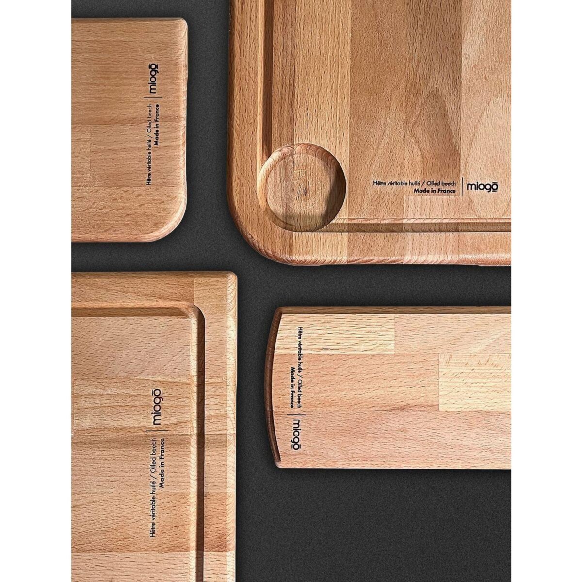 MIOGO Planche à découper Planche aperitif en hetre veritable
