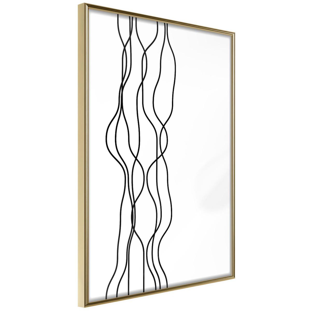 Paris Prix Affiche Murale Encadrée  Wavy Lines