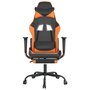 Voir la diapositive 4 : VIDAXL Chaise de jeu de massage et repose-pied Noir&Orange Similicuir