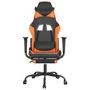 Voir la diapositive 4 : VIDAXL Chaise de jeu de massage et repose-pied Noir&Orange Similicuir