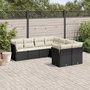 Voir la diapositive 1 : VIDAXL Salon de jardin 8 pcs avec coussins noir resine tressee
