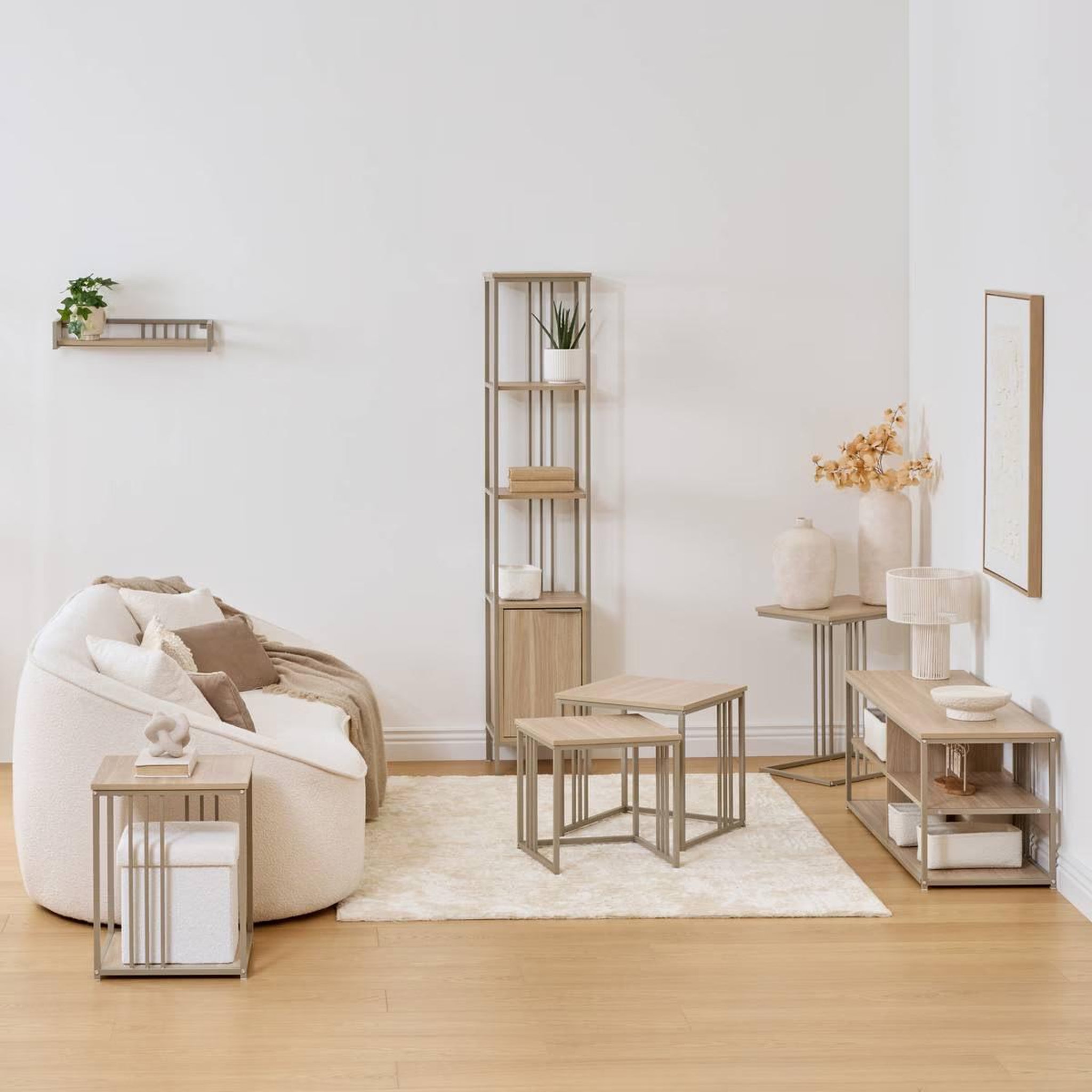 Voir la diapositive 4 : FIVE Table d'appoint design  duna  58cm sable