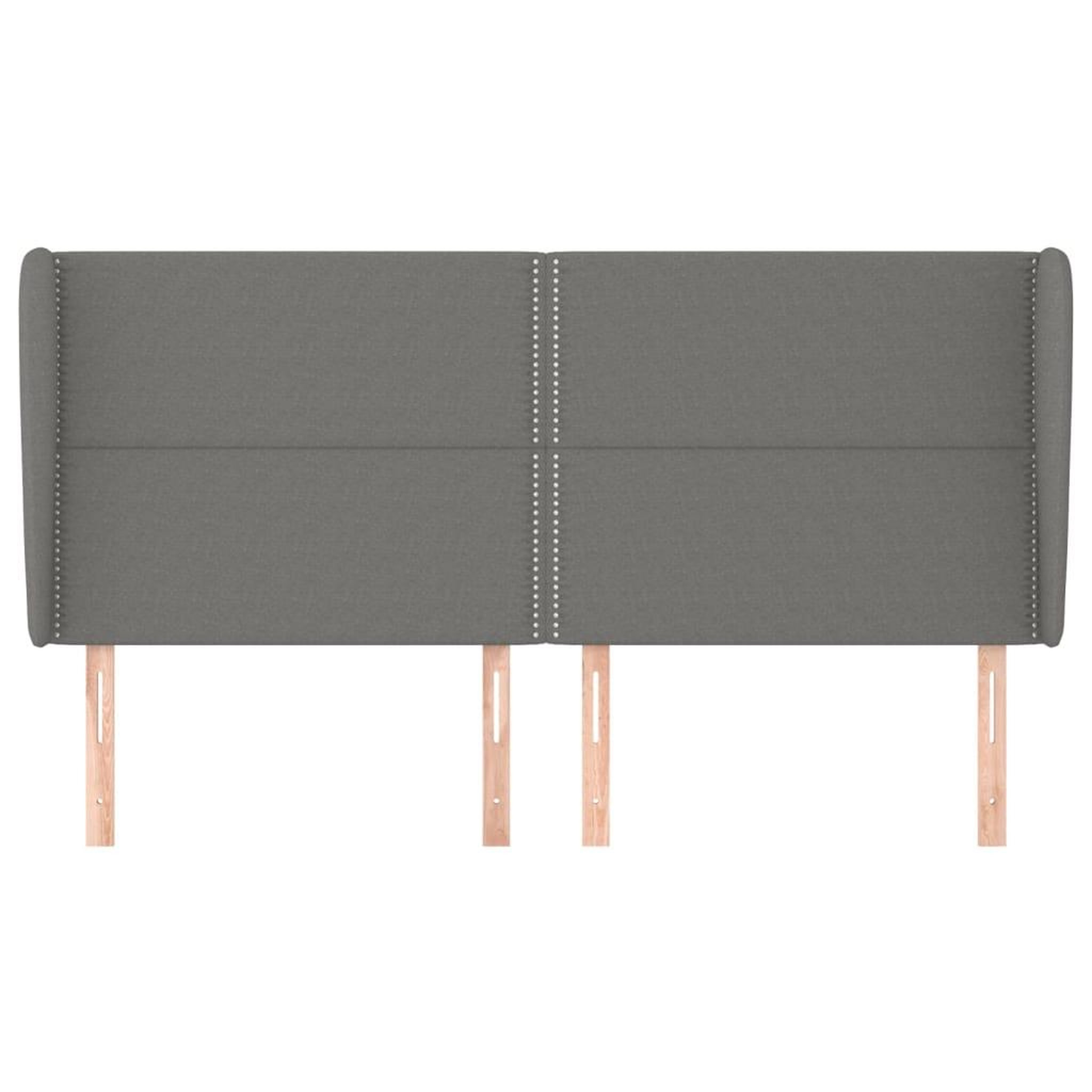 Voir la diapositive 3 : VIDAXL Tete de lit avec oreilles Gris fonce 183x23x118/128 cm Tissu