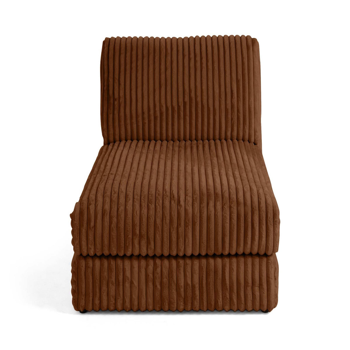 LISA DESIGN Jasper - module méridienne - en fausse fourrure côtelée