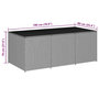 Voir la diapositive 6 : VIDAXL Boîte de rangement de jardin resine tressee 180x90x70 cm gris
