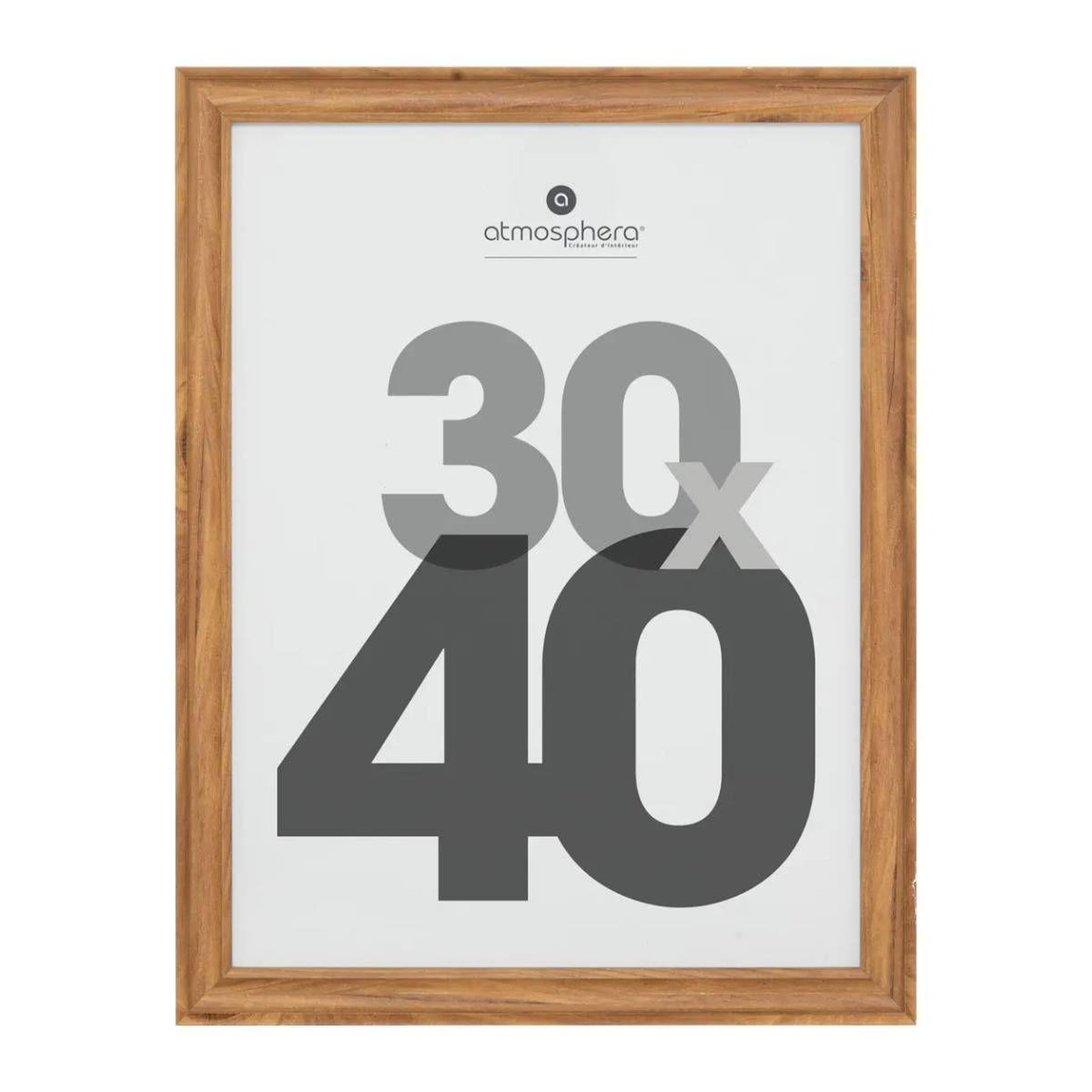 ATMOSPHERA Cadre photo en bois  mae  30x40cm marron