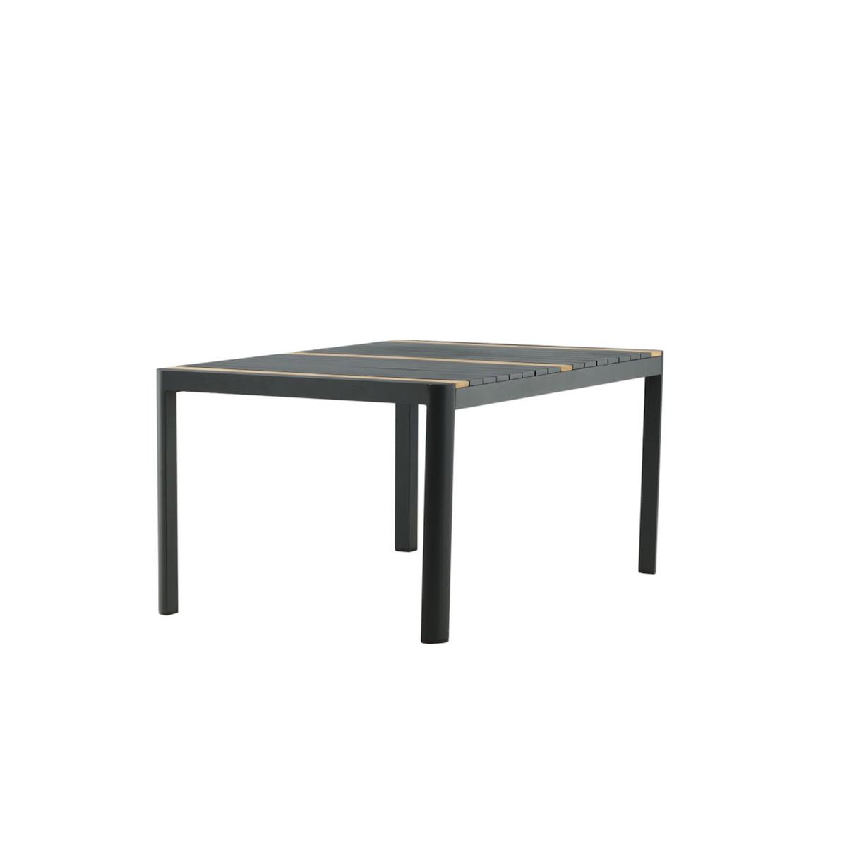 Paris Prix Table de Jardin en Teck  Togo  150cm Noir