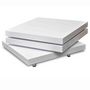 Voir la diapositive 4 : VIDAXL Table basse 3 etageres blanc brillant
