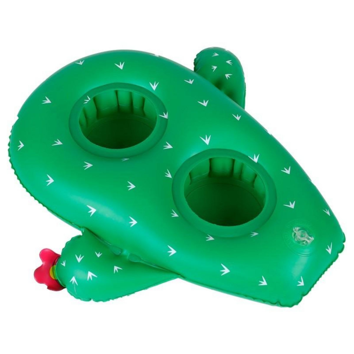 AIRMYFUN Porte Boisson Gonfable pour Piscine ou Plage, Flotteur, Accessoire d'Eau, Capacité 2 boissons - Cactus 34x33cm