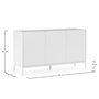 Voir la diapositive 6 : VS VENTA-STOCK Buffet Curva 3 portes couleur Blanc