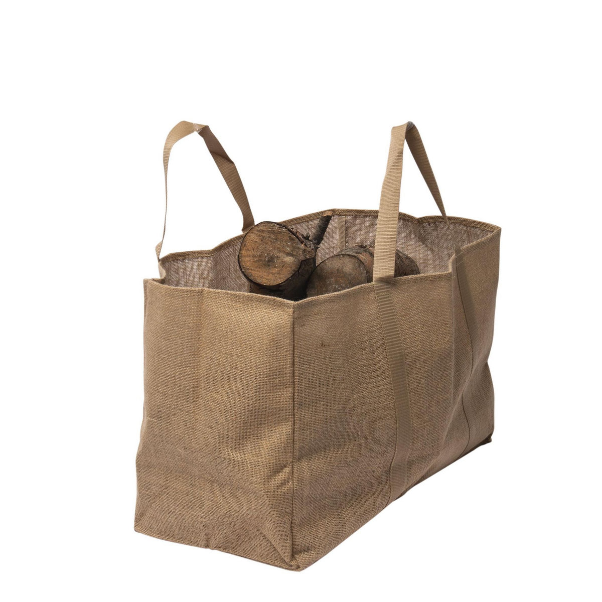 WERKAPRO Sac porte bûches en jute naturel WERKA PRO