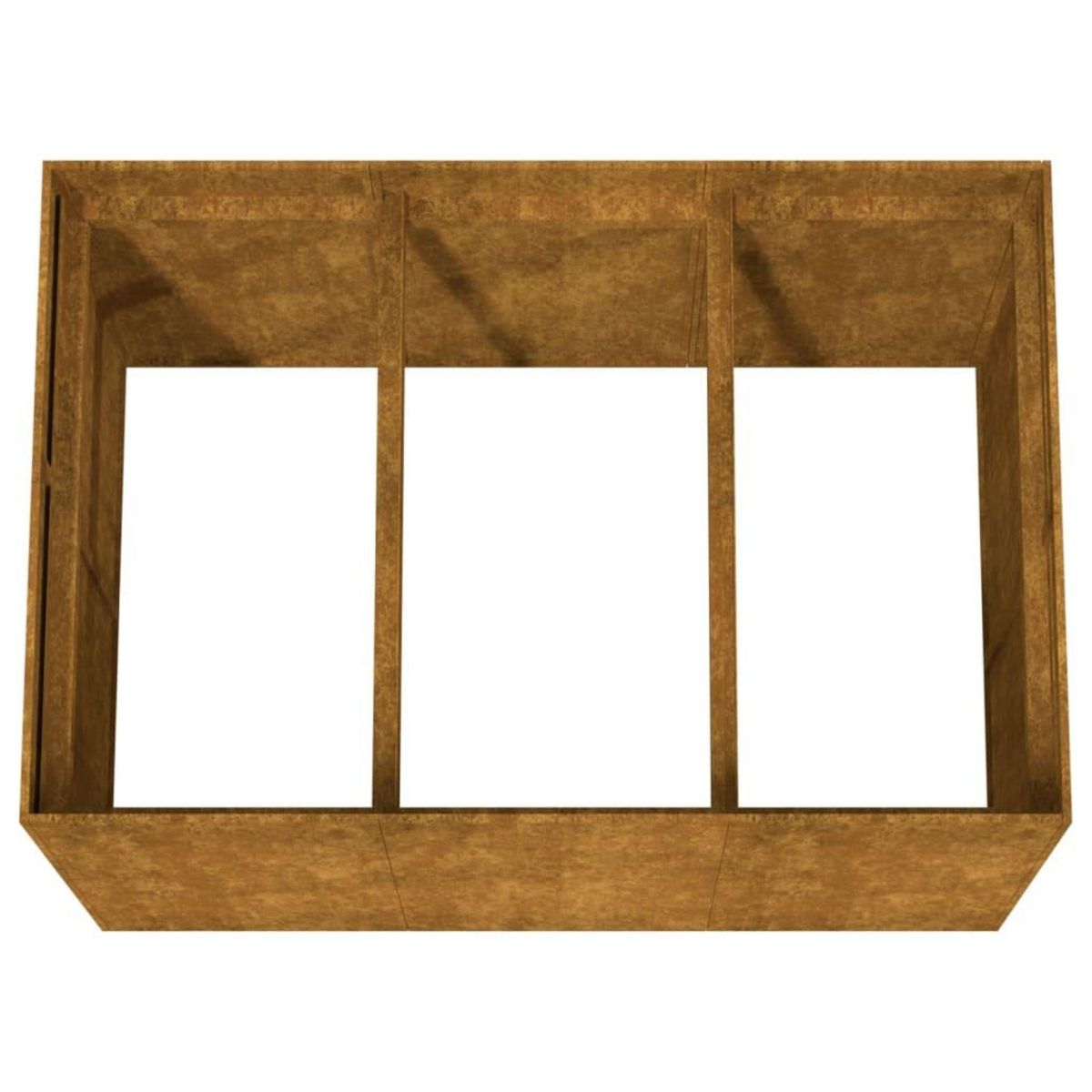 VIDAXL Lit sureleve de jardin 120x80x80 cm acier corten