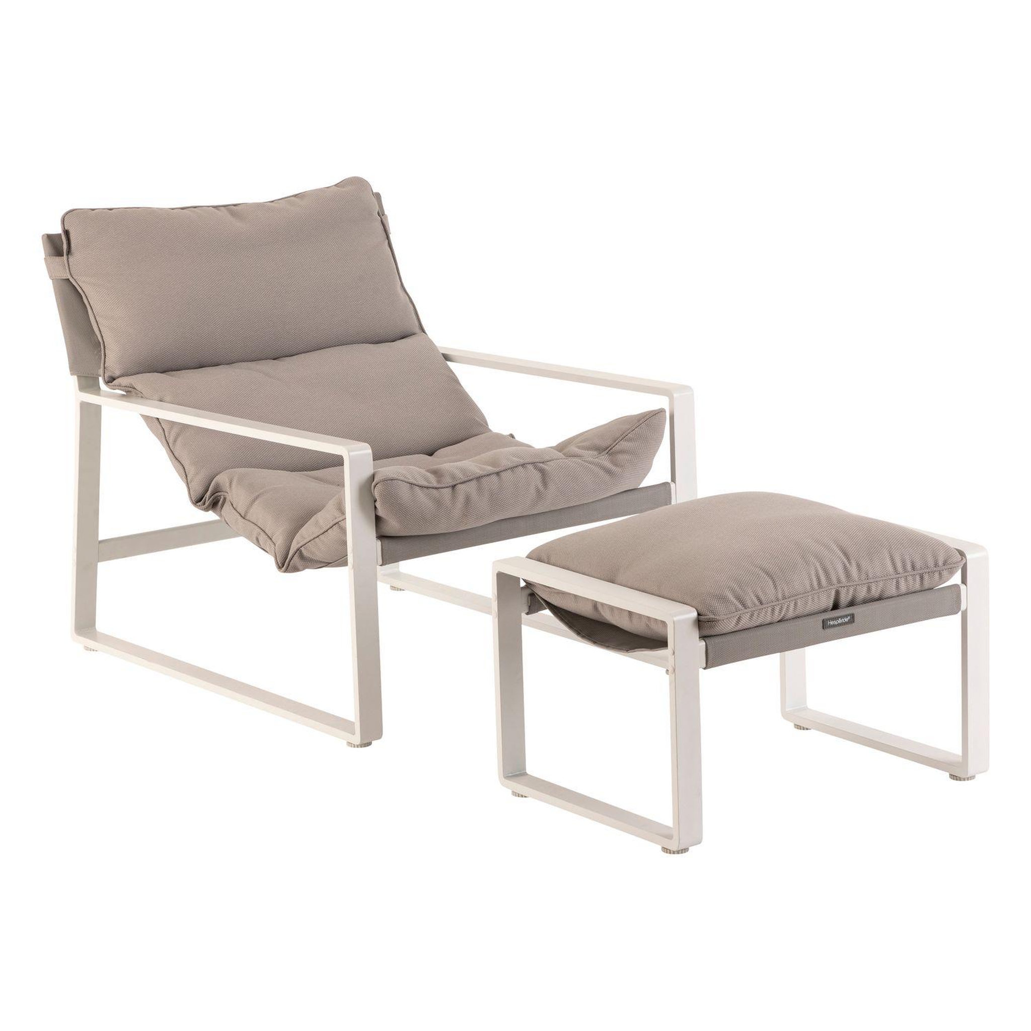 Voir la diapositive 1 : HESPERIDE Fauteuil de jardin en aluminium avec repose-pieds lambinio