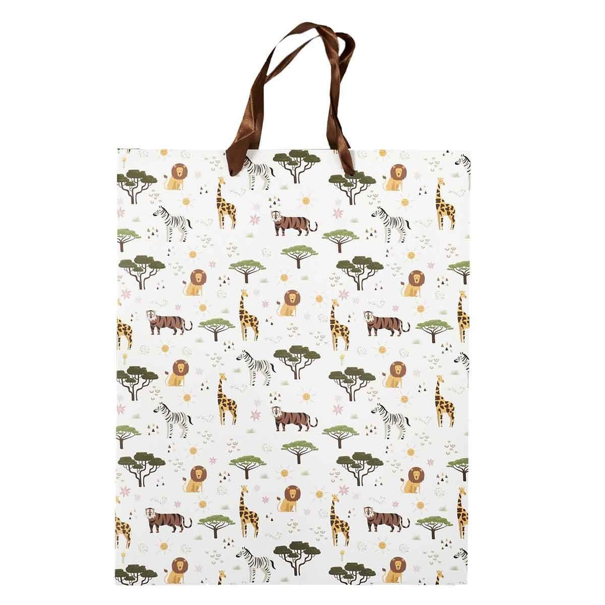 PARTY TIME Sac cadeau anniversaire  savane  33cm multicolore