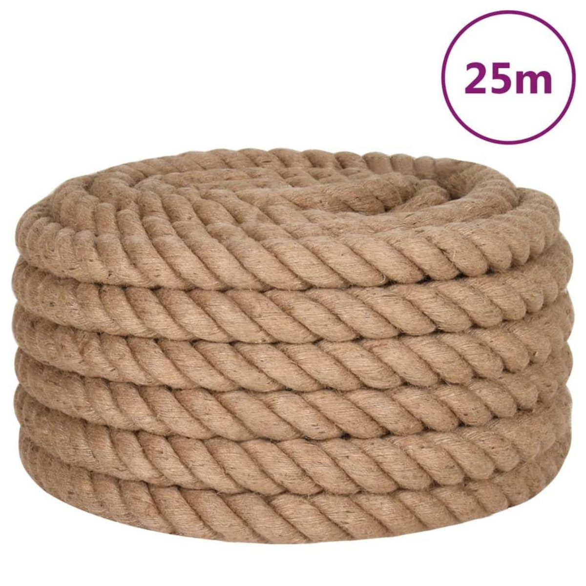 VIDAXL Corde de jute 25 m de long 36 mm d'epaisseur