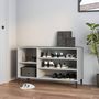 Voir la diapositive 2 : VIDAXL Armoire a chaussures Gris beton 102x36x60 cm Bois d'ingenierie