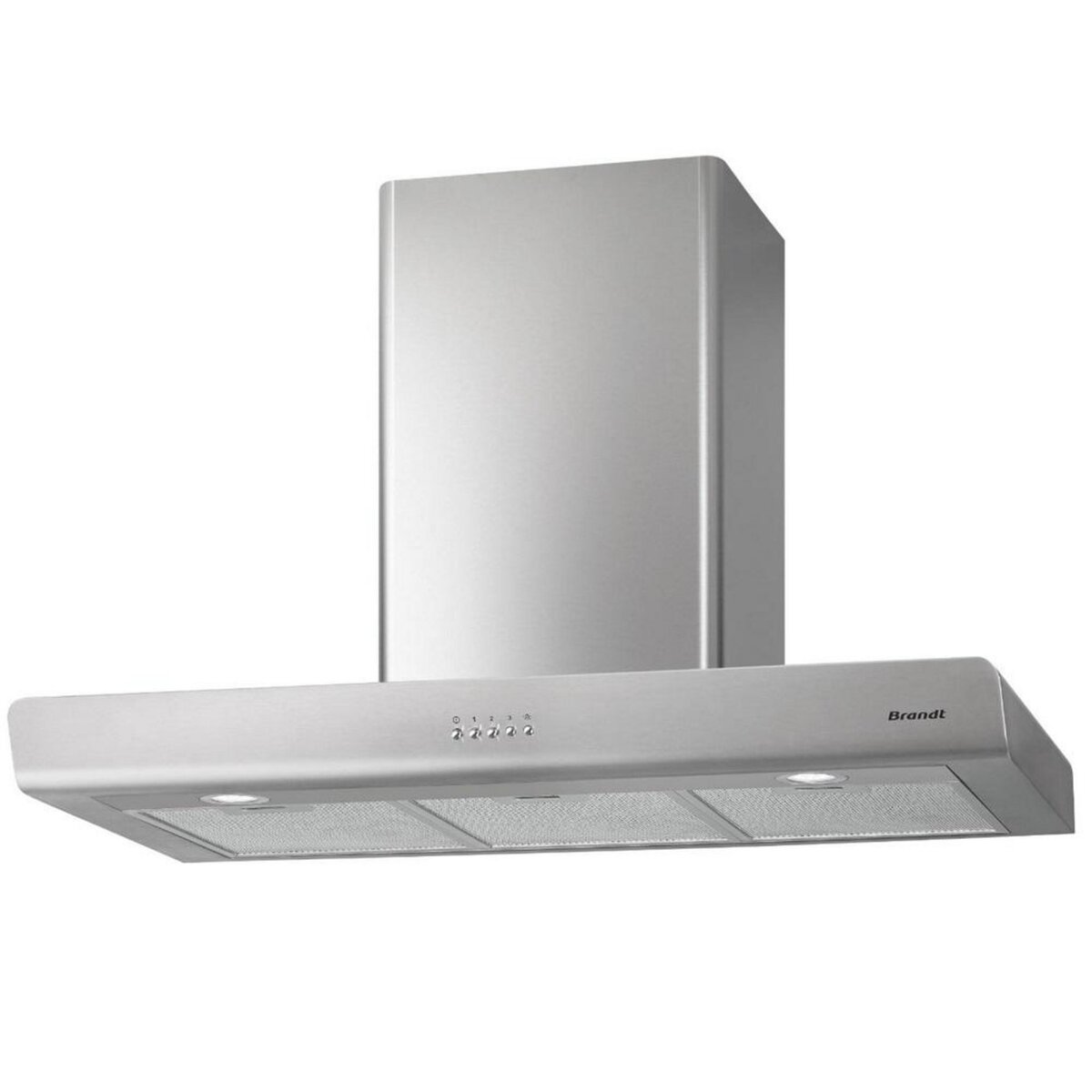 BRANDT Hotte décorative murale 90cm 606m3/h inox - bhb6902x
