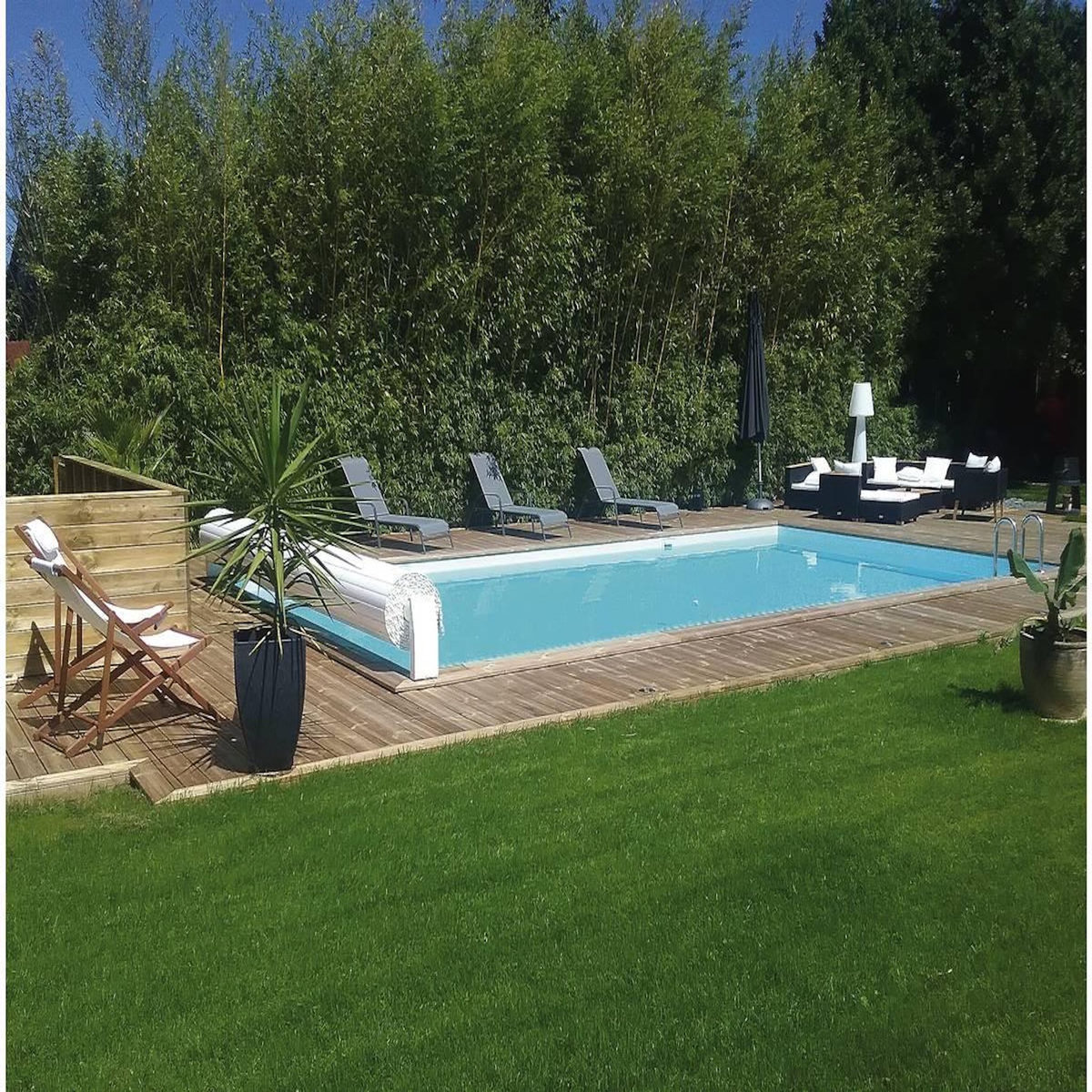 Habitat et Jardin Piscine bois en kit rectangle  Oceano   - 9.20 x 5.20 x 1.44 m