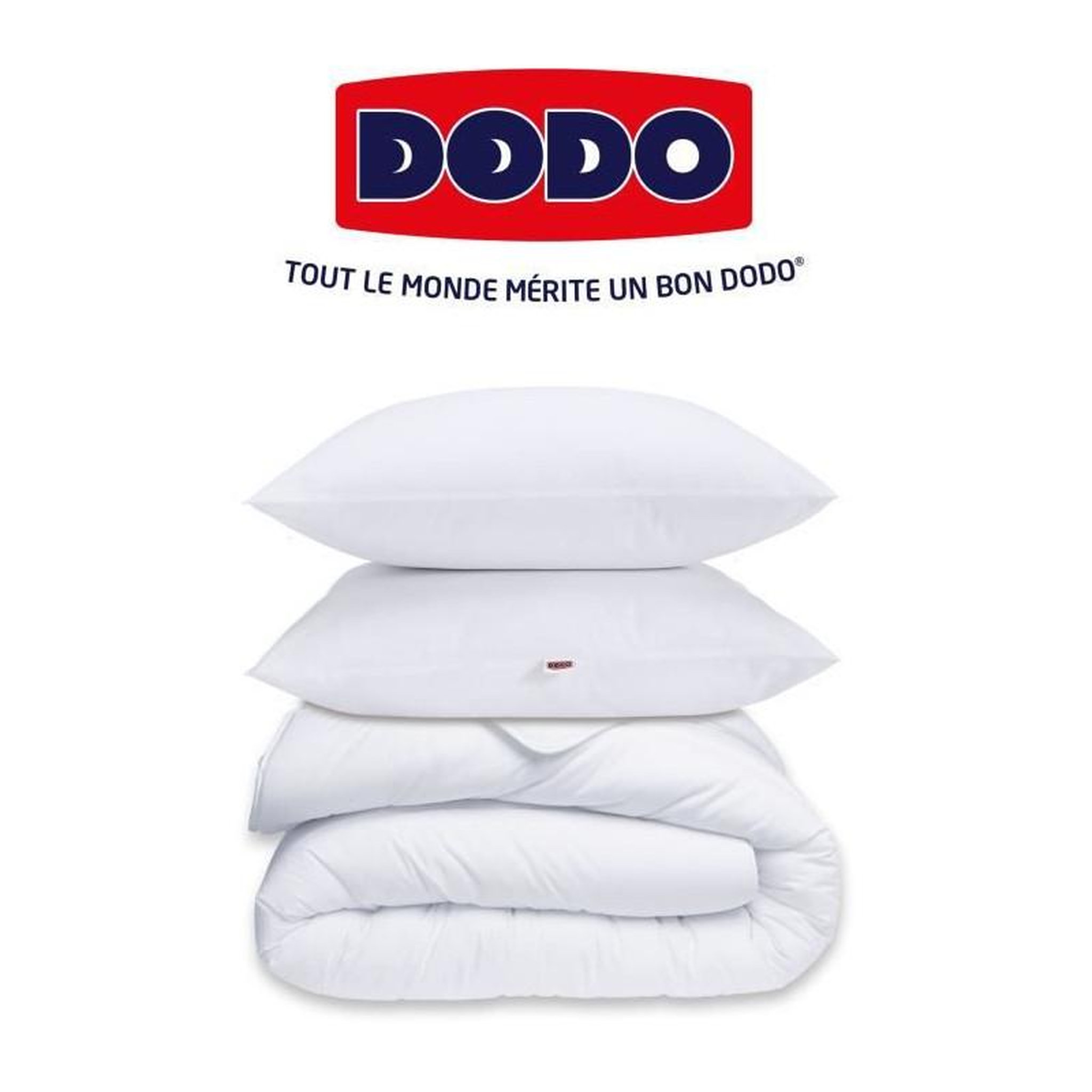 Voir la diapositive 3 : DODO Pack Protection : Couette 220x240 cm + Taie d'oreiller + 1 Protege oreiller - Fabriqué en France