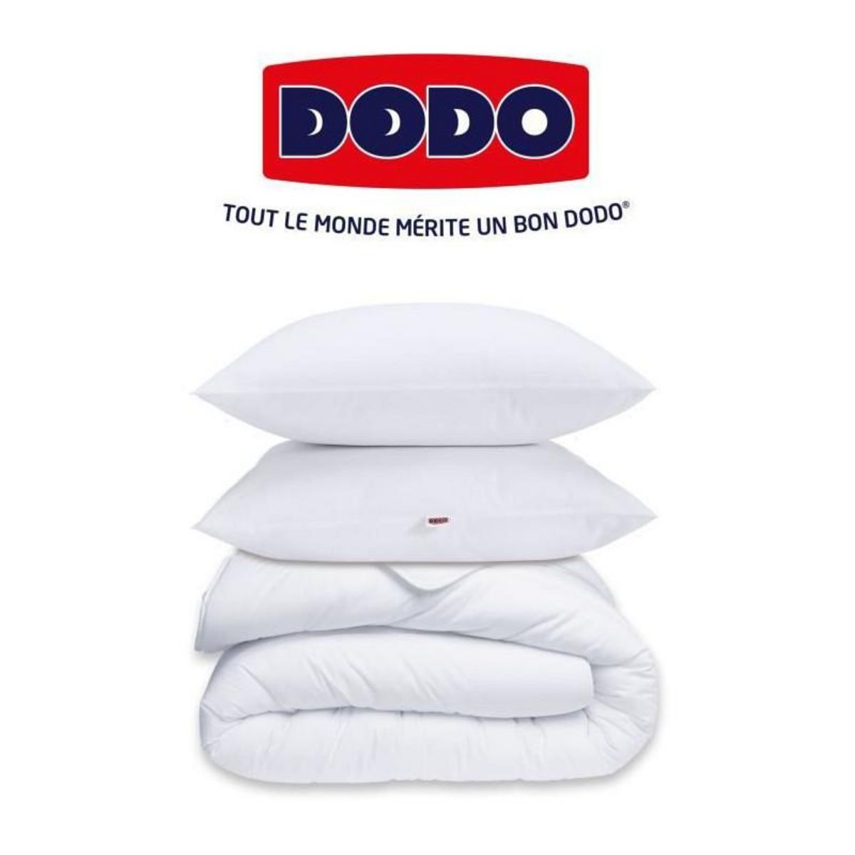 DODO Pack Protection : Couette 220x240 cm + Taie d'oreiller + 1 Protege oreiller - Fabriqué en France