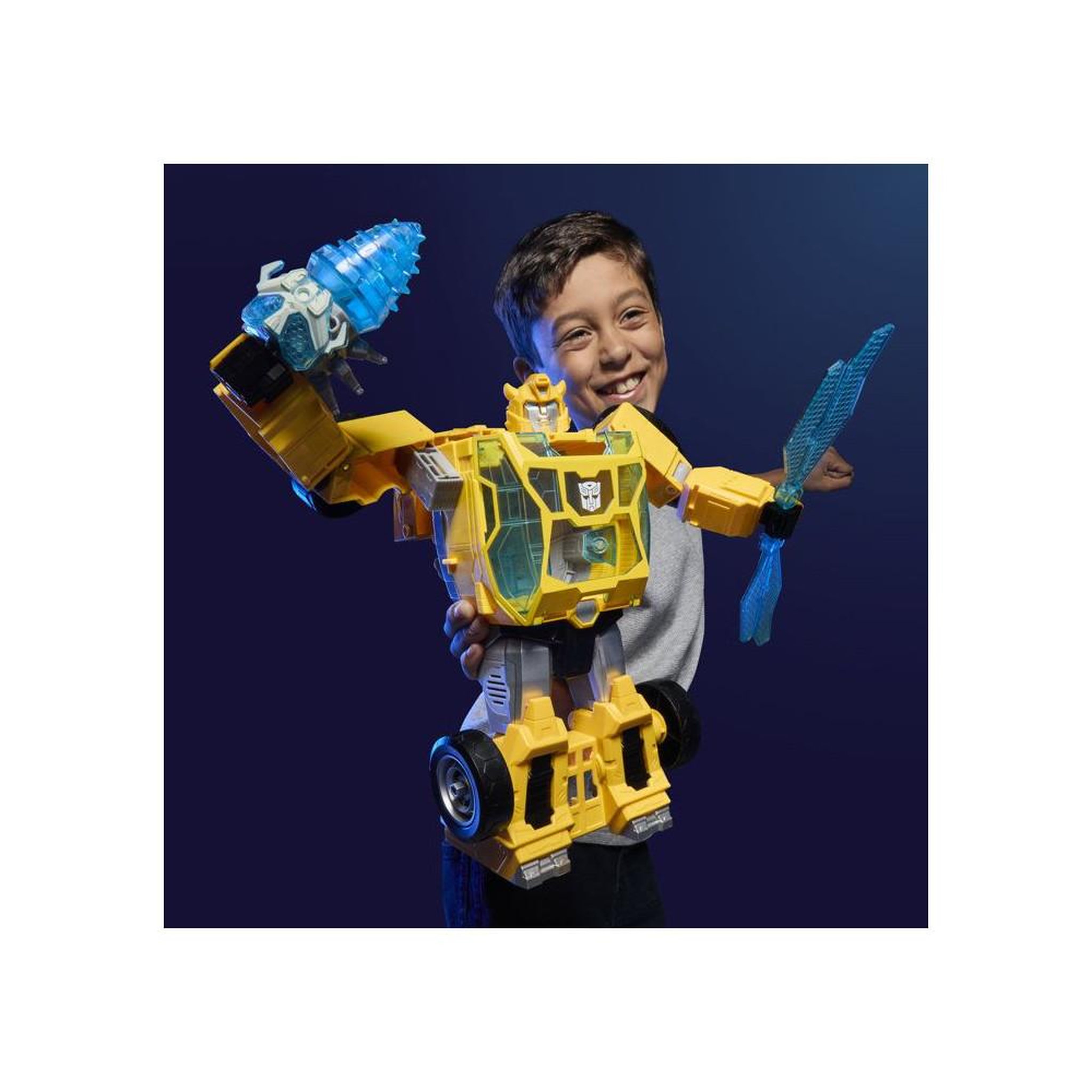Voir la diapositive 5 : HASBRO Figurine transformers cyberworld hasbro bumblebee 28 cm avec power spark, lumières et sons, conversion robot-véhicule