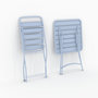 Voir la diapositive 6 : Rendez vous déco Table et chaises de jardin pliantes 2 personnes en métal bleu-Yumi