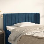 VIDAXL Tete de lit avec oreilles Bleu fonce 93x16x78/88 cm Velours