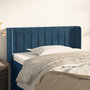 Voir la diapositive 1 : VIDAXL Tete de lit avec oreilles Bleu fonce 93x16x78/88 cm Velours
